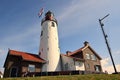 Lighthouse on the Urk peninsula Royalty Free Stock Photo