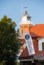 Lighthouse in Ustka, Baltic Sea, Poland. Royalty Free Stock Photo