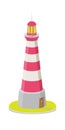 Lighthouse vector cartoon illustration