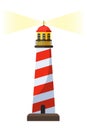 Lighthouse vector cartoon illustration