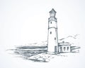 Lighthouse. Vector drawing Royalty Free Stock Photo