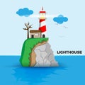 Lighthouse vector illustration Royalty Free Stock Photo