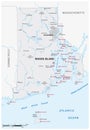 Lighthouse Vector Map of Rhode Island, United States