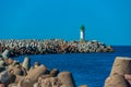Lighthouse at Ventspils South Pier in Latvia Royalty Free Stock Photo