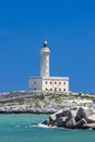 Lighthouse in Vieste, Apulia region, Italy Royalty Free Stock Photo