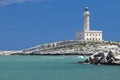 Lighthouse in Vieste, Apulia region, Italy Royalty Free Stock Photo
