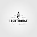 Lighthouse Vintage Logo Vector Design Illustration