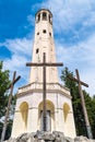 Lighthouse Voltiano, Brunate, Italy, above the city of Como, Lake Como Royalty Free Stock Photo