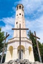 Lighthouse Voltiano, Brunate, Italy, above the city of Como, Lake Como