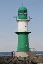 Lighthouse in WarnemÃÂ¼nde Germany Baltic Sea Royalty Free Stock Photo