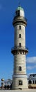 Lighthouse in WarnemÃÂ¼nde (Germany) Royalty Free Stock Photo