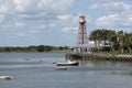 Lighthouse on waterfront in Sumpter Landing Fl USA Royalty Free Stock Photo