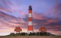 Lighthouse of Westerhever, North Frisia, Germany Royalty Free Stock Photo