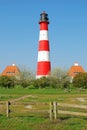 Lighthouse,Westerhever,North Sea,Germany Royalty Free Stock Photo