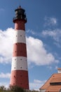 Lighthouse Westerheversand in Westerhever Royalty Free Stock Photo