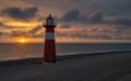 Lighthouse Westkapelle at sunset