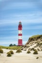 Lighthouse in Wittduen on the island Amrum, Germany Royalty Free Stock Photo