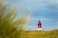 Lighthouse in Wittduen on the island Amrum Royalty Free Stock Photo
