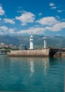 Lighthouse in Yalta, Crimea. Royalty Free Stock Photo