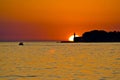 Lighthouse in Zadar epic sunset