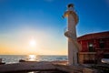 Lighthouse in Zadar at sunset