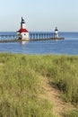 Lighthouses from the Dunes Royalty Free Stock Photo