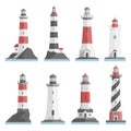 Lighthouses flat set