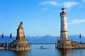Lighthouses in ocean Royalty Free Stock Photo
