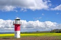 Lighthouses and a rapeseed field in south Sweden, Ven Island