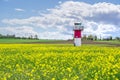 Lighthouses and a rapeseed field in south Sweden, Ven Island