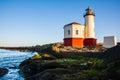 Lighthouses of the US Pacific Coast.Coquille River Lighthouse Near Bandon, Oregon Royalty Free Stock Photo