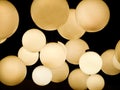 Lighting ball hanging from the ceiling on the black background. Royalty Free Stock Photo