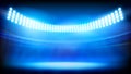 The lighting on big stadium. Vector illustration. Royalty Free Stock Photo