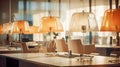 lighting blurred lamps interior Royalty Free Stock Photo