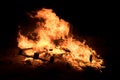 Lighting of bonfires at Jewish holiday of Lag Baomer Royalty Free Stock Photo