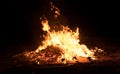 Lighting of bonfires at Jewish holiday of Lag Baomer Royalty Free Stock Photo