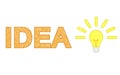 Lighting bulb with text idea
