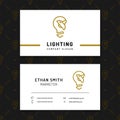 Lighting business card template, lamp shop layout, electricals factory