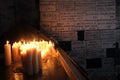 Lighting candles in chapel of Our Lady from the Kamenita vrata Stone Gate in Zagreb to remember and honor the deceased loved