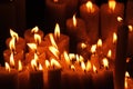 Lighting candles in chapel of Our Lady from the Kamenita vrata Stone Gate in Zagreb to remember and honor the deceased loved