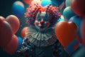 lighting, Cartoony LookBig-Hearted Clown Brings Festive Fun in 3D Cinematic Wonderland with Unreal Engine and Vibrant Effects