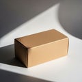 Lighting, casting defined shadows. The cardboard is a natural Royalty Free Stock Photo