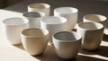The lighting casts soft shadows emphasizing the cups smooth texture and Royalty Free Stock Photo