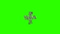 lighting clear brilliants plus on green screen, isolated - object 3D rendering