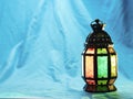 lighting with colors on muslim style's lantern