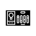 lighting controls efficient glyph icon vector illustration Royalty Free Stock Photo