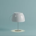 Lighting 3d render cubic coffee cup modern art for decorate in lamp style