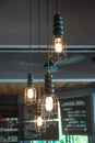 Lighting decor in bar, retro style Royalty Free Stock Photo