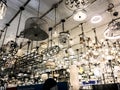 The lighting department at Lowe`s Home Improvement store Royalty Free Stock Photo