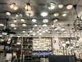 The lighting department at Lowe`s Home Improvement store Royalty Free Stock Photo